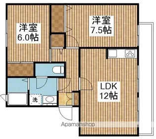 プリムローズ新和C棟【103号室】の間取り