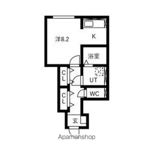 AZUR SOLAIRE (アジュール・ソレール)【103号室】の間取り