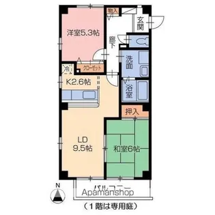 フォブールK&N【203号室】の間取り