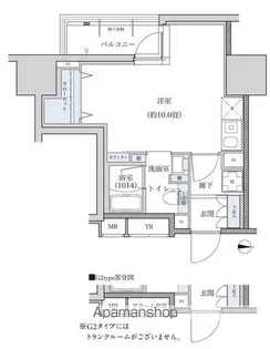 パークアクシス新栄【13階】の間取り