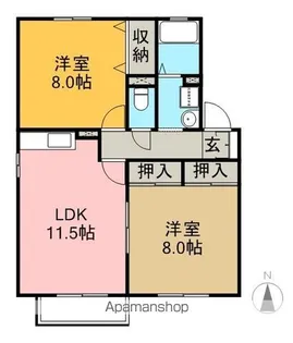 セピアコート大松【2階】の間取り