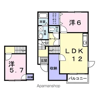 アビタシオン南方【2階】の間取り