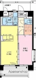 サンデービーチ’エコル【4階】の間取り