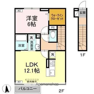 CLARIS朴のき【2階】の間取り