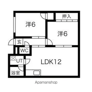 プリンセス高屋【4階】の間取り