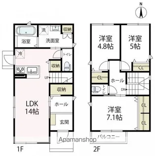 神奈川県川崎市宮前区菅生3丁目【一戸建】の間取り