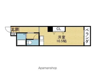 シティーアークイーストワン【4C号室】の間取り