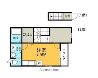 ベルアヴェニュKOSAKA【201号室】の間取り