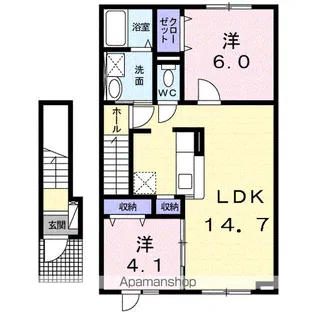 メゾン五稜郭 3番館【2階】の間取り