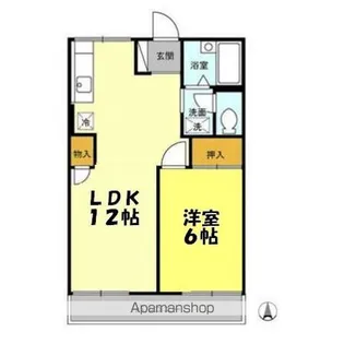 コーポレイクサイド【2階】の間取り