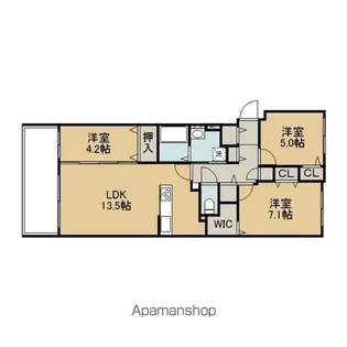 セントラルレジデンスポルトム【506号室】の間取り