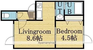 ヴィラージュ空港通【205号室】の間取り