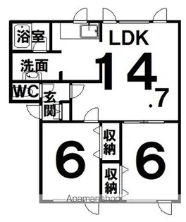 ハイセレール恵【1階】の間取り