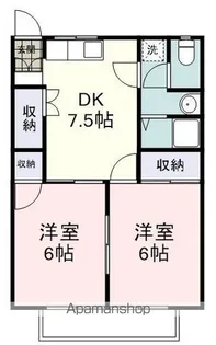 アイビーテラス【2D号室】の間取り