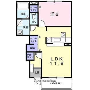 セレノ・サンリット【1階】の間取り