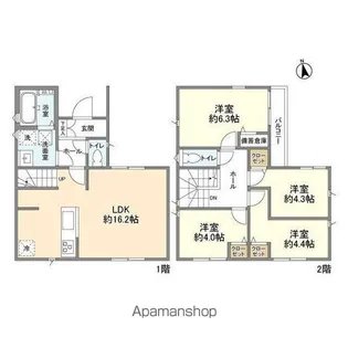 埼玉県さいたま市岩槻区宮町2丁目【一戸建】の間取り