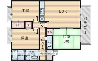 サンライフA棟【202.号室】の間取り
