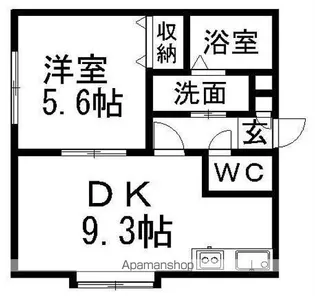 クレセール清田【3階】の間取り