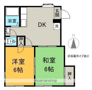 フォーブル花水木【102号室】の間取り