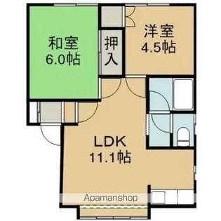 ハイツトミー【B号室】の間取り