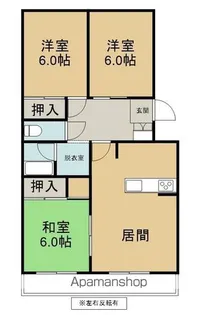 グランデージ横文【3階】の間取り