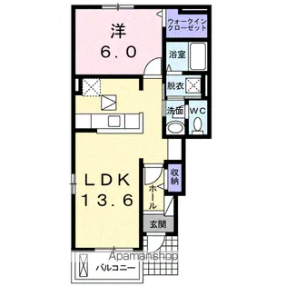 プルメリア【1階】の間取り