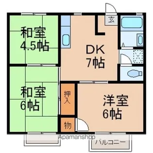 ホワイトヴィラ【1階】の間取り