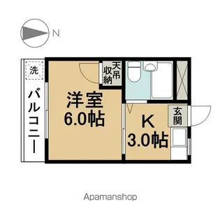 グリーンヒルホシ【3階】の間取り