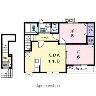 ラネージュⅢ番館【2階】の間取り