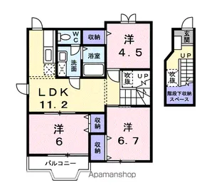 サニーヒルズ【2階】の間取り
