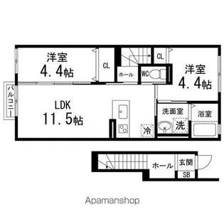TSUKASA【205号室】の間取り