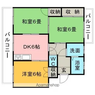 ロイヤルマンション国分【1階】の間取り