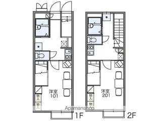 レオパレス拓人【203号室】の間取り
