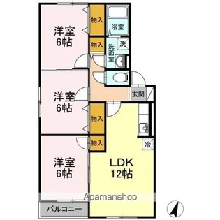 ハイアット C【2階】の間取り