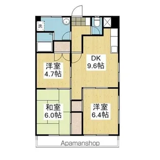 シャルマンコーポ垣生【6階】の間取り