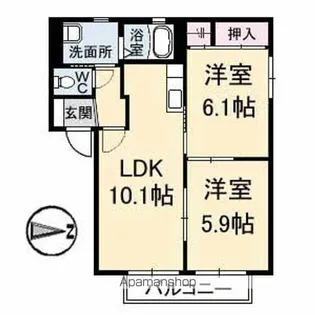 パビオン A棟【1階】の間取り