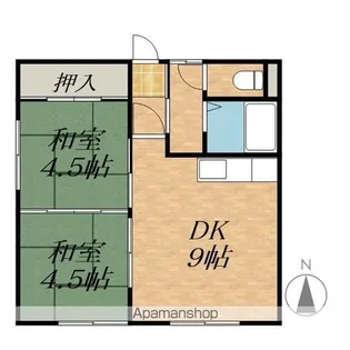 コーポ中丸2【1階】の間取り