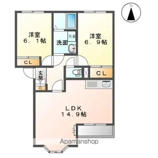 ピュア セレブ【1階】の間取り