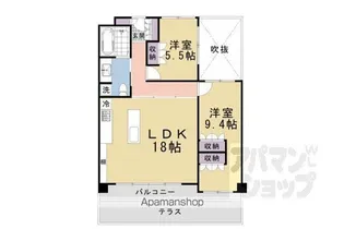 ネバーランド御所南【202号室】の間取り
