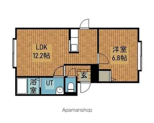ディアス弥生B【202号室】の間取り