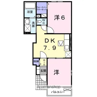 フォレスト高陽東 弐番館【1階】の間取り