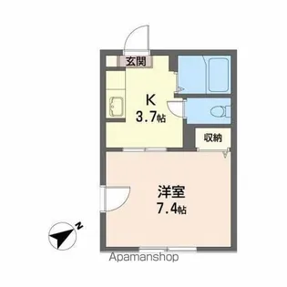 ディアス上堂F【1階】の間取り