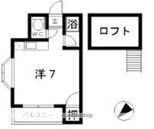 サンハイツ東那珂【201号室号室】の間取り