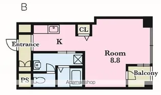 エルミナEEビルディング【806号室】の間取り