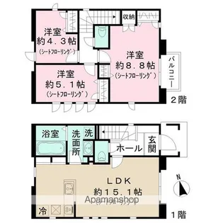 埼玉県三郷市中央4丁目【一戸建】の間取り