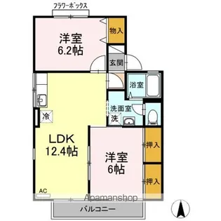 グランシャリオ Ⅱ棟【1階】の間取り