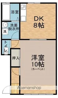高瀬ハイツ【8号室】の間取り