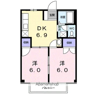 ホワイトヒルズⅡ【1階】の間取り