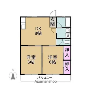 ハートランドハイツ【206号室】の間取り