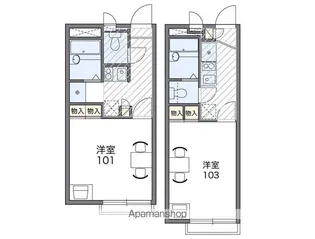 レオパレス三浦【1階】の間取り